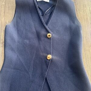 Zara Dark Blue Knit Top